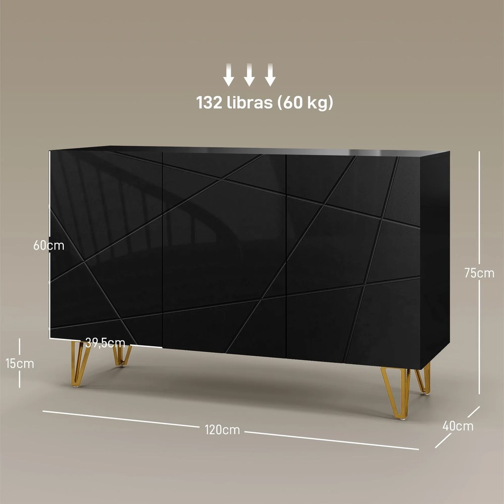 Armário Moderno – Modelo Turku – 120x40x75 – Armazenamento Vertical –