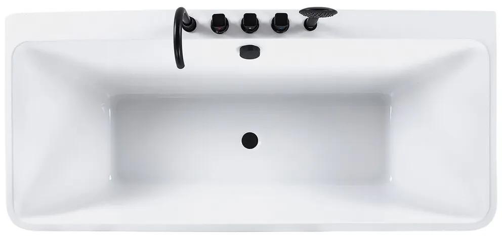 Banheira para parede em acrílico branco 170 x 75 cm QUATRE Beliani
