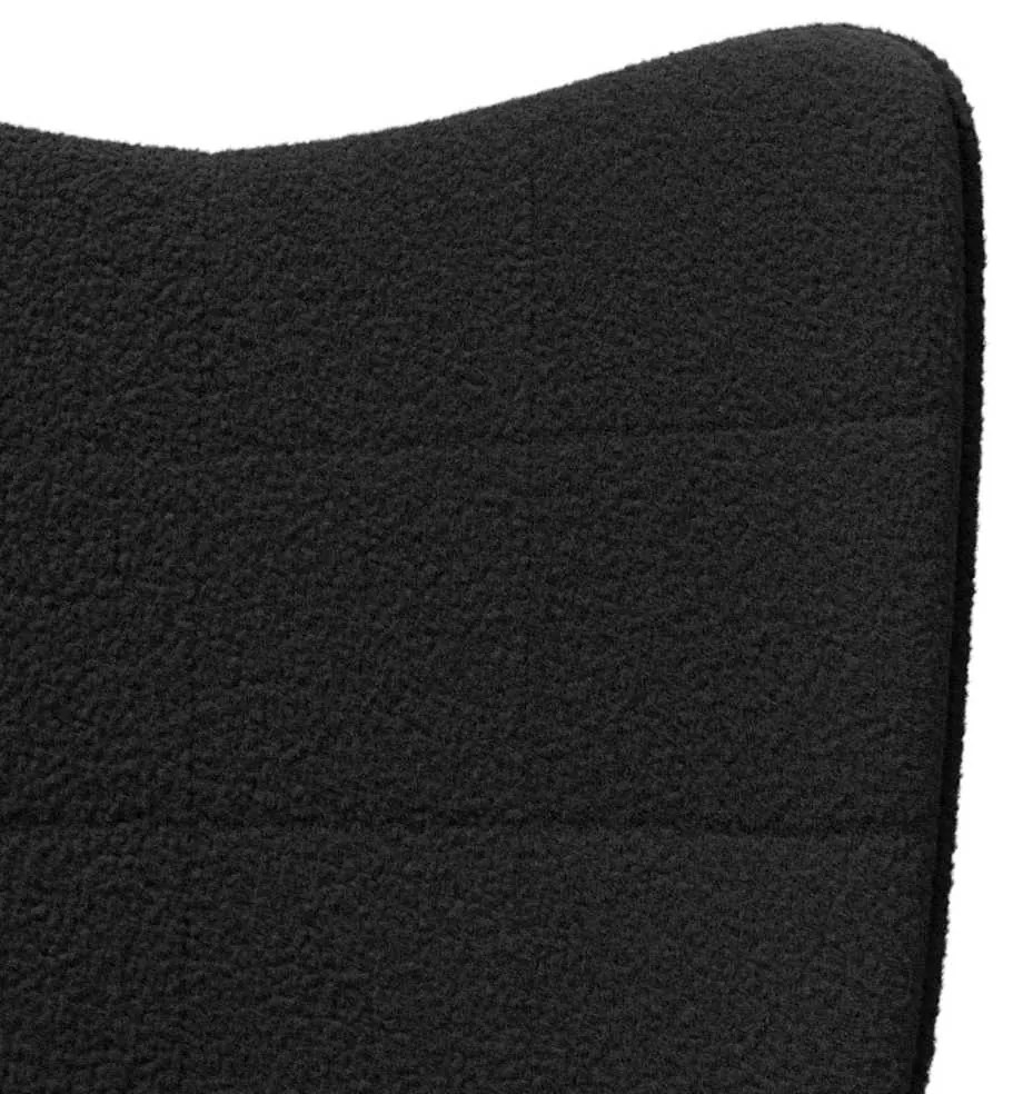 Cadeira Relaxante vidaXL Preto em Tecido com Pelo Curto