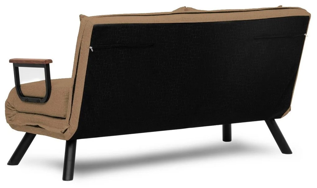 Sofá-Cama de 2 Lugares Sando – Castanho Claro – 175 cm x 133 cm