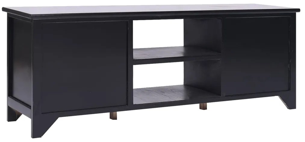 Móvel de TV 108x30x40 cm madeira paulownia maciça preto