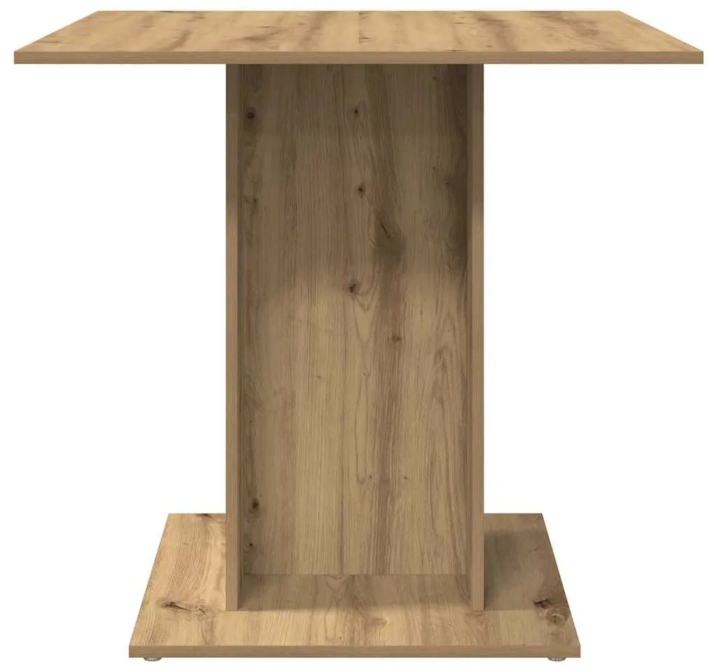 Mesa de jantar 80x80x75 cm derivados madeira carvalho artisiano
