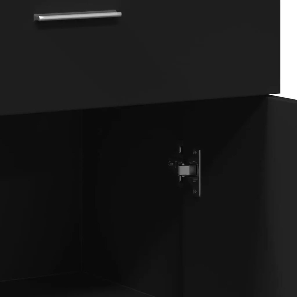 Aparadores 2 pcs 60x30x84 cm derivados de madeira preto