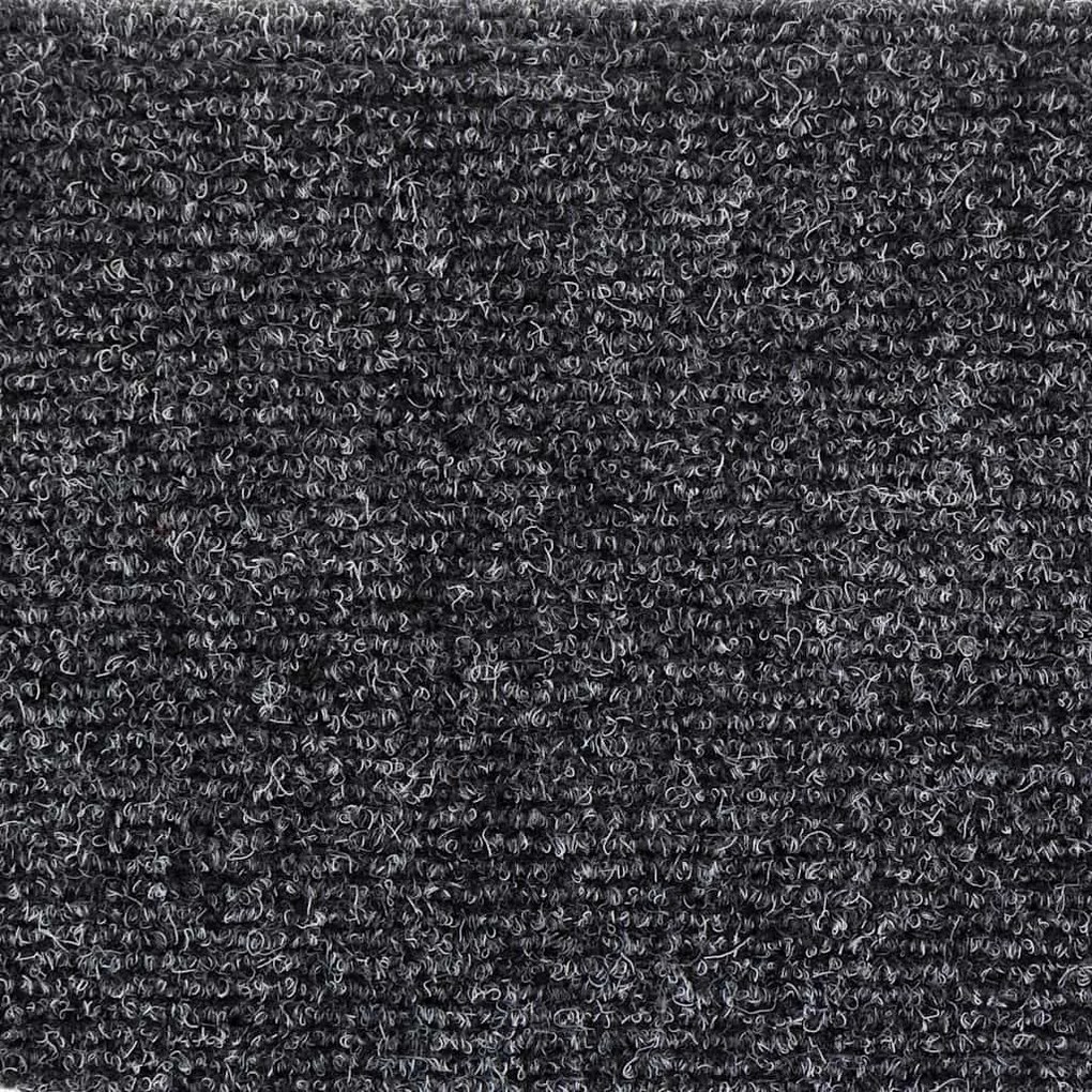 Tapetes de escada autoadesivos 5pcs 56x17x3 cm cinzento-escuro