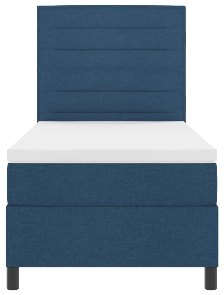 Cama Box com Colchão Azul 80x200 cm Tecido