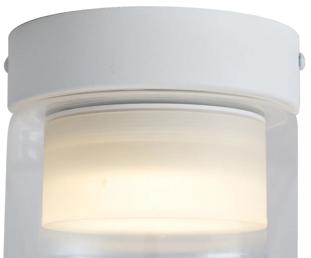 Plafon moderno branco com vidro transparente - Puck