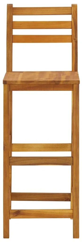 3 pcs conjunto de bar para jardim madeira de acácia maciça