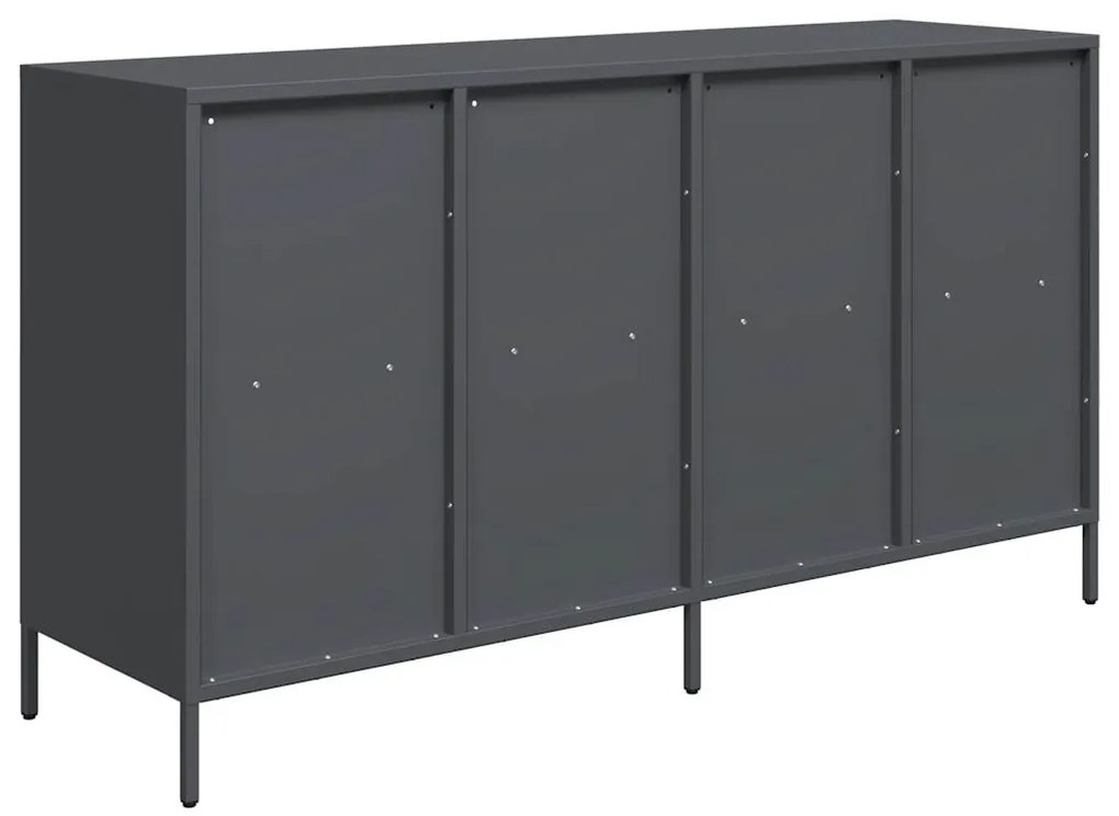 Aparador 135x39x73,5 cm aço laminado a frio antracite