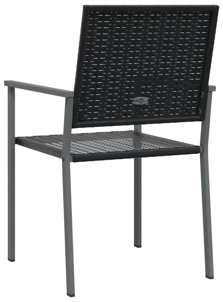 Cadeiras jardim 4 pcs 54x62,5x89 cm vime PE preto