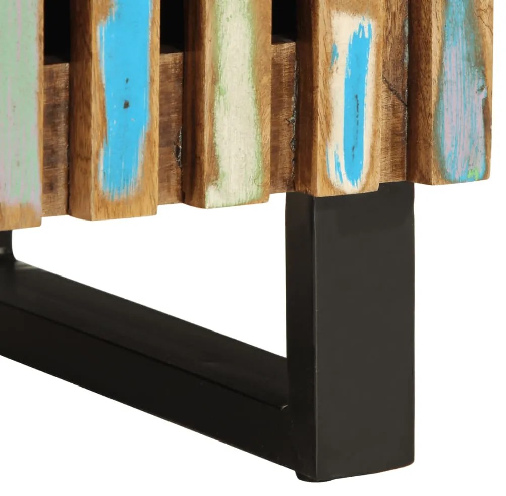 Mesa de cabeceira 40x34x46 cm madeira recuperada maciça