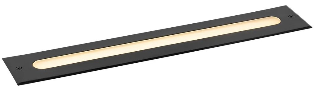 Foco de chão moderno preto 50 cm com LED IP65 - Eline