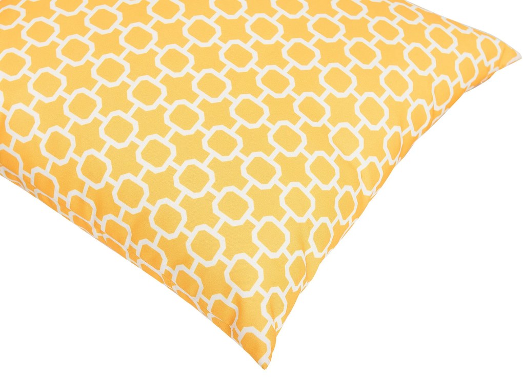 Conjunto de 2 almofadas de jardim com padrão amarelo 40 x 70 cm ASTAKOS Beliani