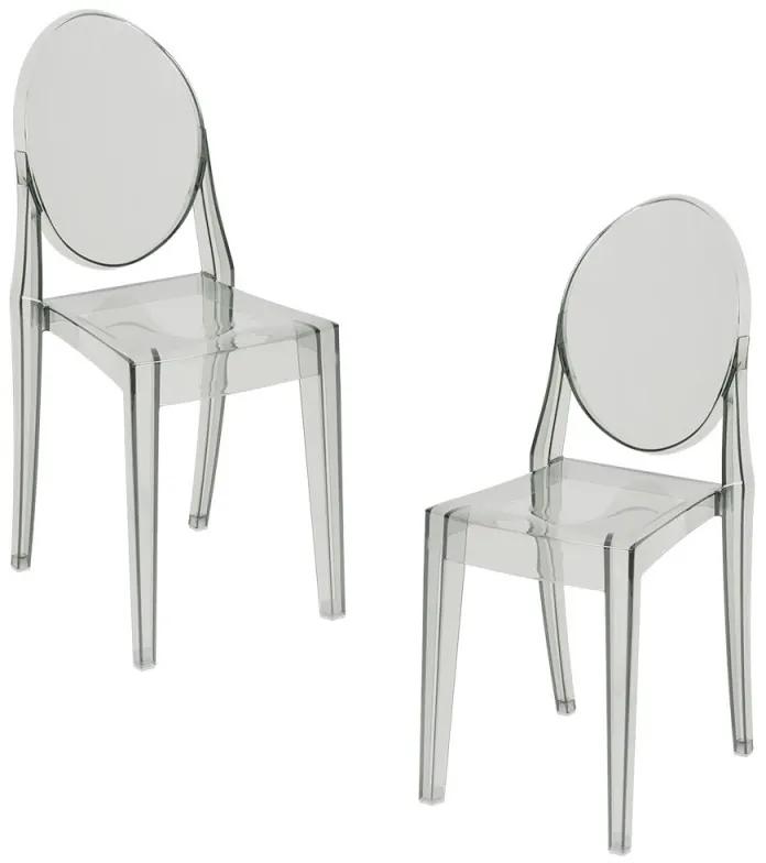Pack 2 Cadeiras Diam - Transparente