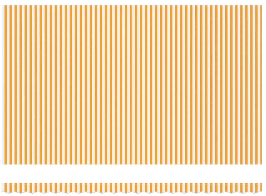 Toldo Retrátil Manual Laranja e Branco 500x300 cm