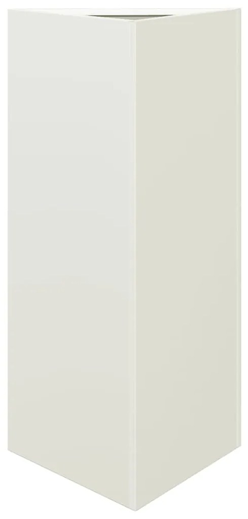Vaso/floreira de jardim triangular 2pcs 40x34,5x70cm aço branco