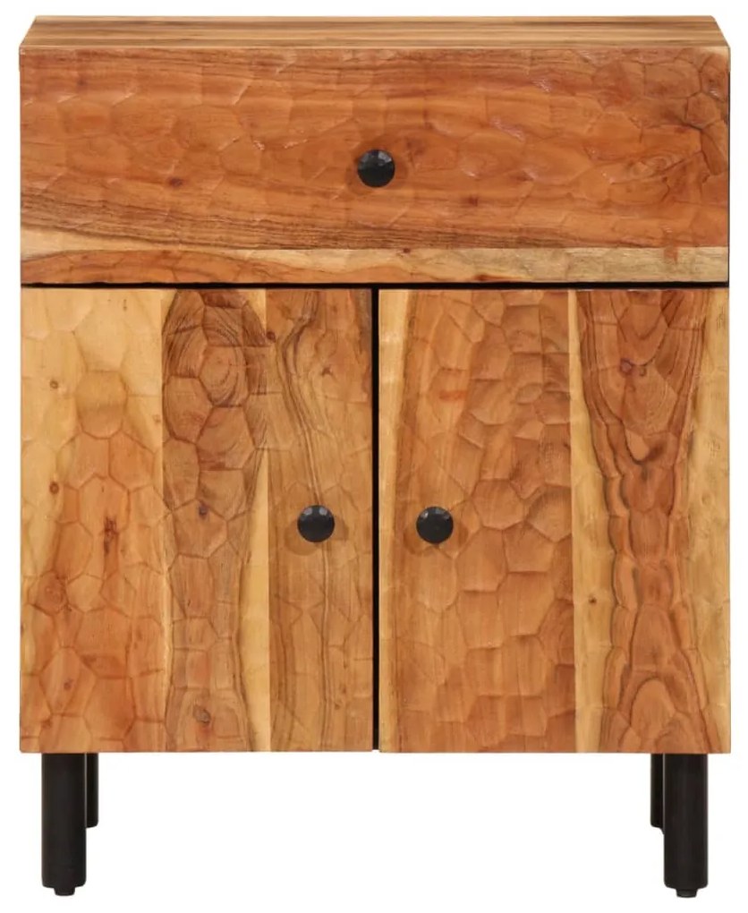 Mesa de cabeceira 50x33x60 cm madeira de acácia maciça