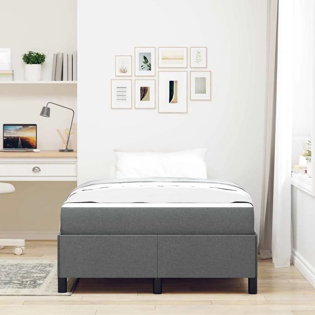 Cama Box Cinza escuro, Preto 120 x 190 cm