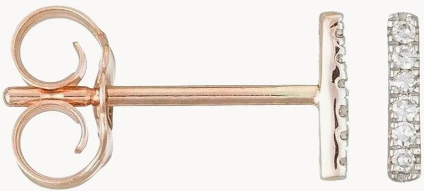 Brincos em ouro amarelo com diamantes Precious Barrette