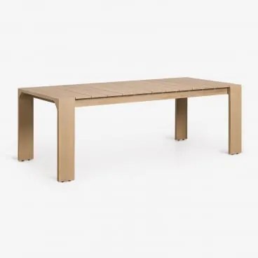 Mesa De Jantar Retangular 220x100 Cm Em Madeira De Acácia Mirelen Marrom Acácia Claro - Sklum