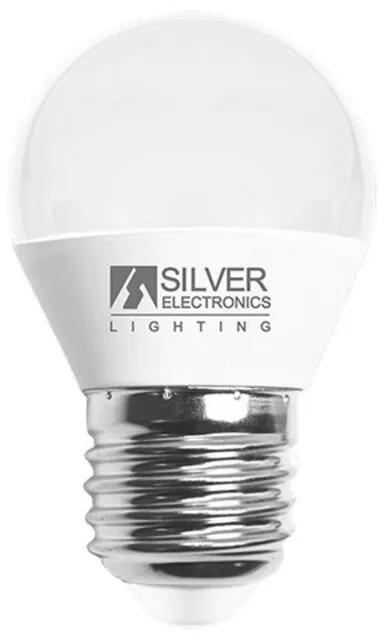 Lâmpada LED esférica Silver Electronics 960727 E27 7W Luz quente