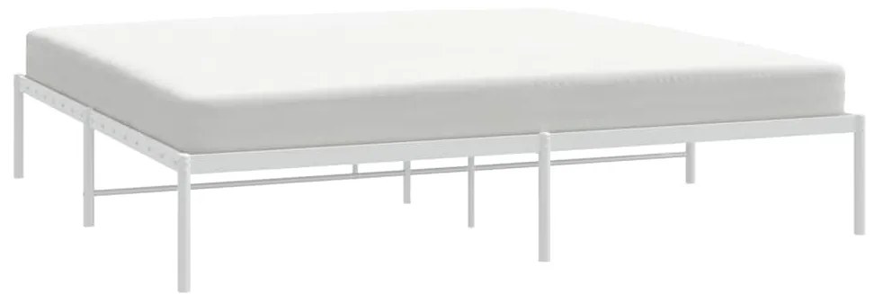 Estrutura de cama 183x213 cm metal branco