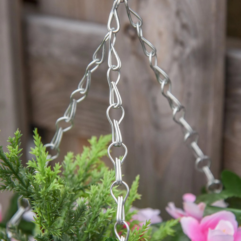 Conjunto de 2 Plantas Lisianthus Suspensas Artificiais para Interior e