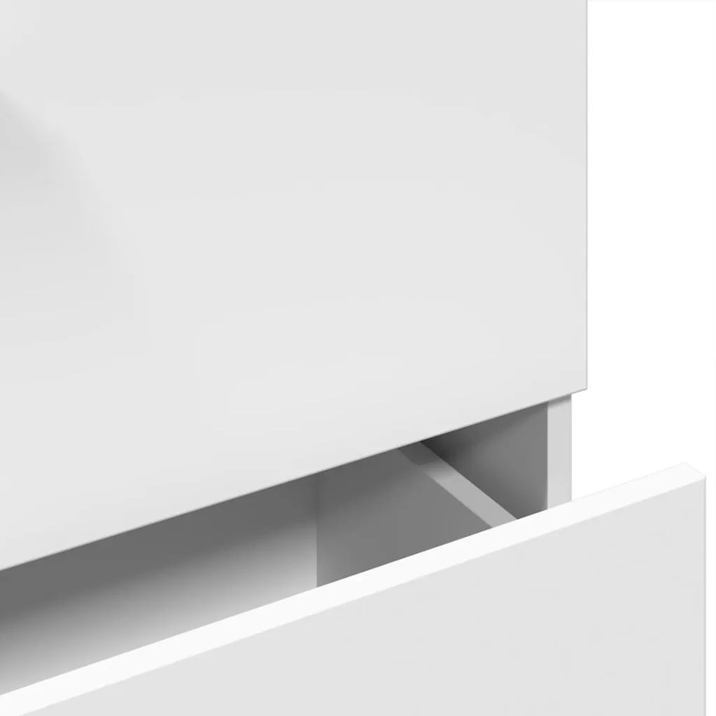 Armário de lavatório 78x37x59 cm derivados de madeira branco