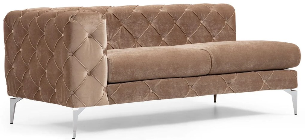 Sofá de 4 Lugares Como – Creme Escuro – 344x90x72 cm
