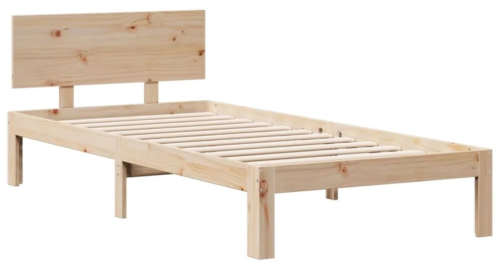 Cama com estante sem colchão 100x200 cm pinho maciço