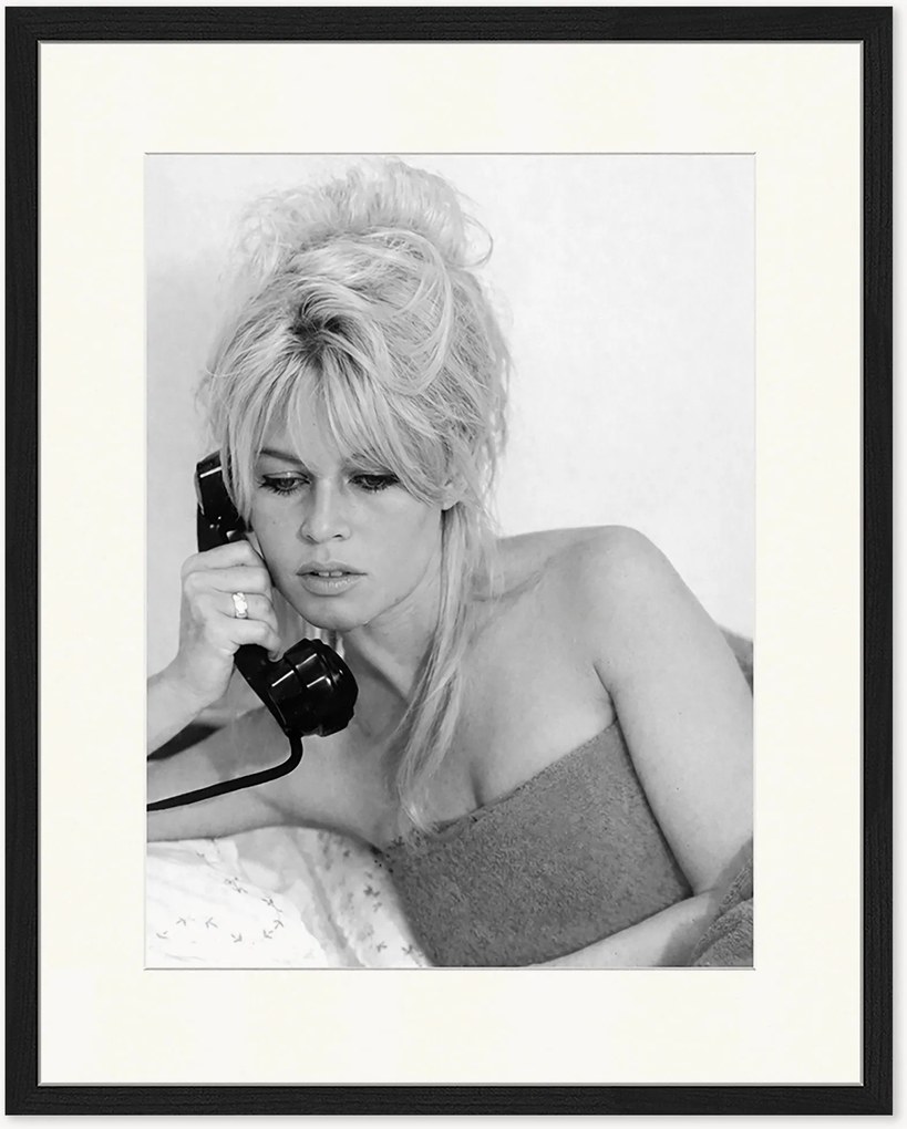 Fotografia emoldurada artesanal Brigitte on The Phone