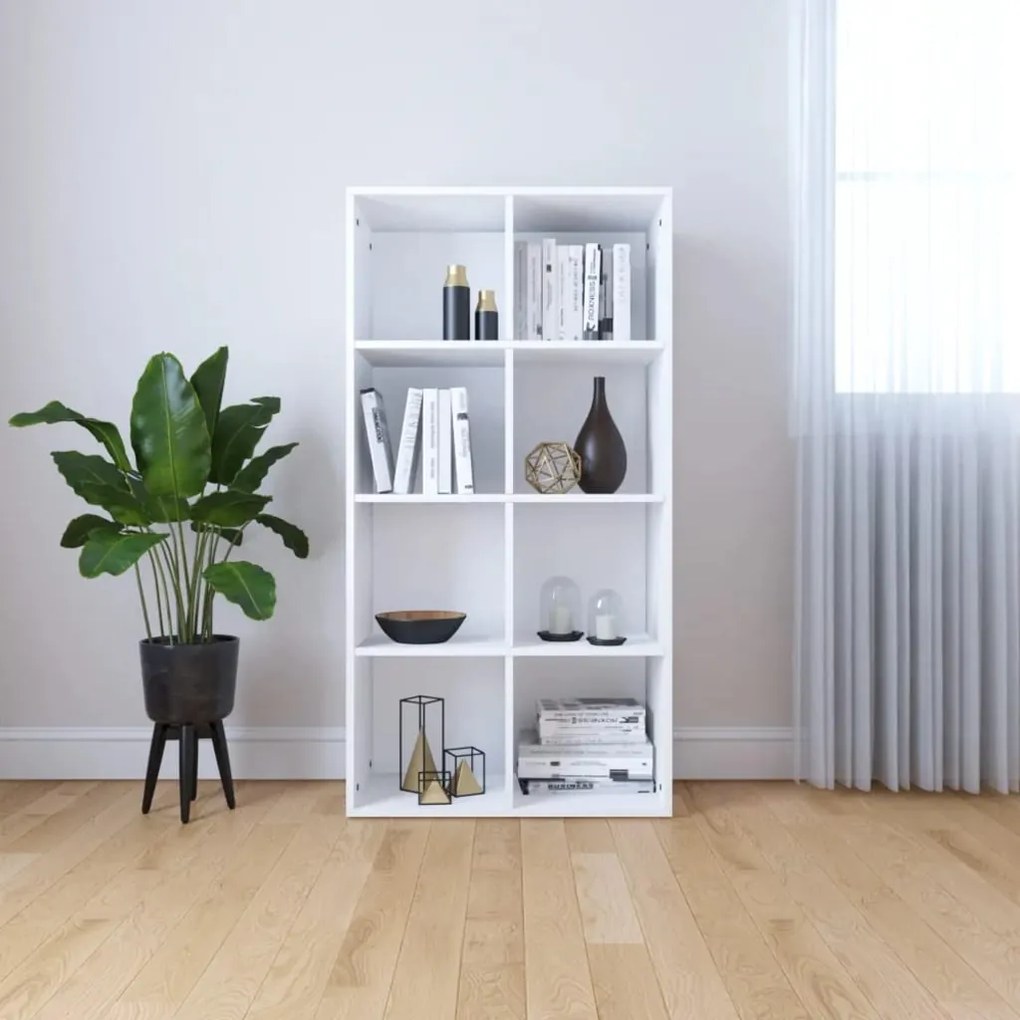 vidaXL Estante/aparador 66x30x130 cm derivados de madeira branco