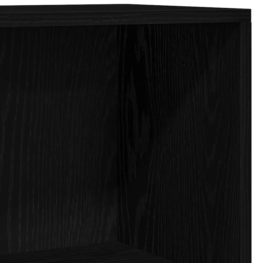 Estante de Carvalho Preto - 60 x 24 x 176 cm, Feita de Madeira de Enge