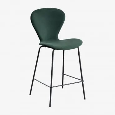 Pack De 2 Bancos Altos Uit ↑65 Cm & Negro & Velluto Verde Selva & Veludo - Sklum