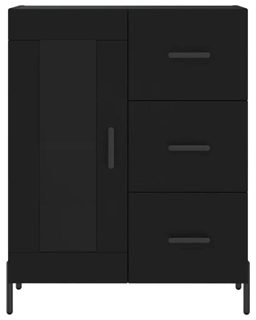 Armário alto 69,5x34x180 cm derivados de madeira preto