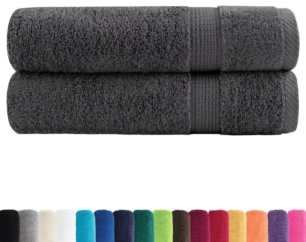 Toalhas de banho premium SOLUND 2pcs 70x140cm 600gsm antracite