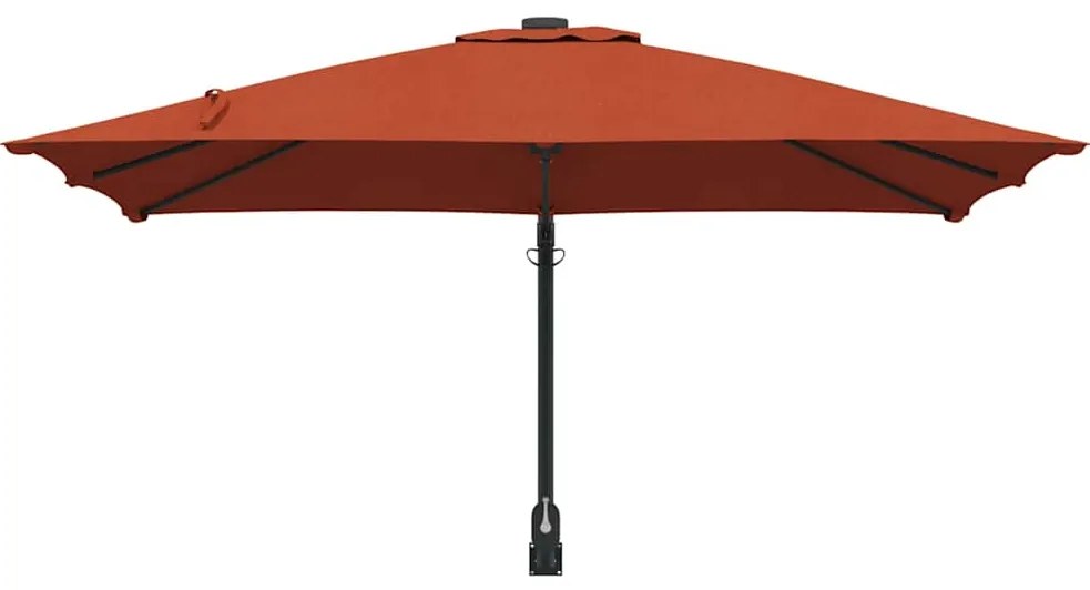Guarda-sol de Jardim Montado na Parede Terracota 247 cm