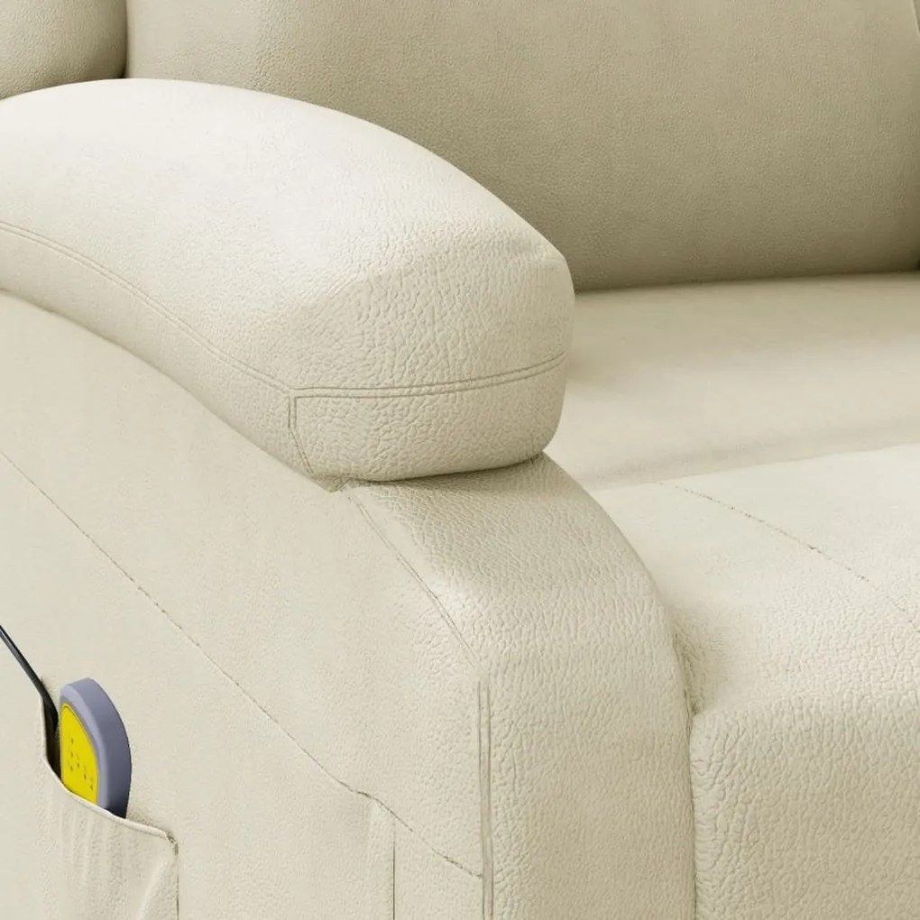 Cadeira de massagens couro artificial cor creme