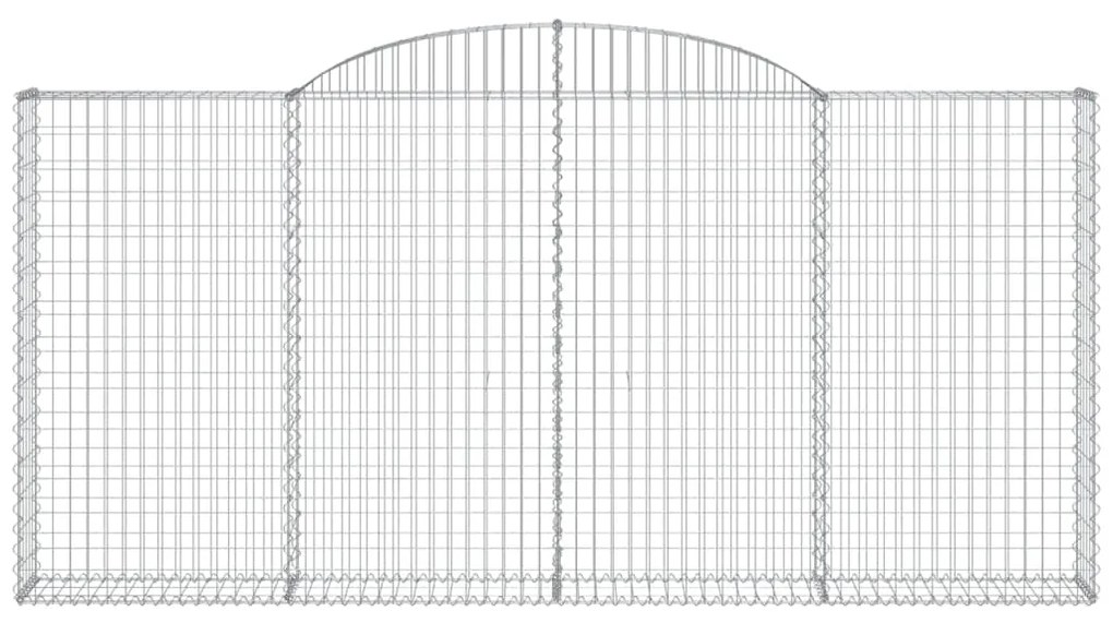 Cestos gabião arqueados 8pcs 300x30x140/160cm ferro galvanizado