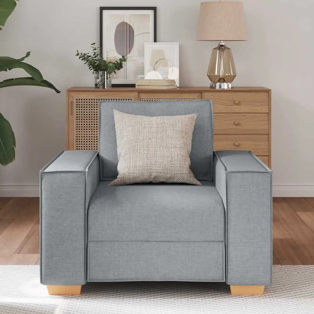 Sofá-cadeira Cinza Claro 60 cm Tecido