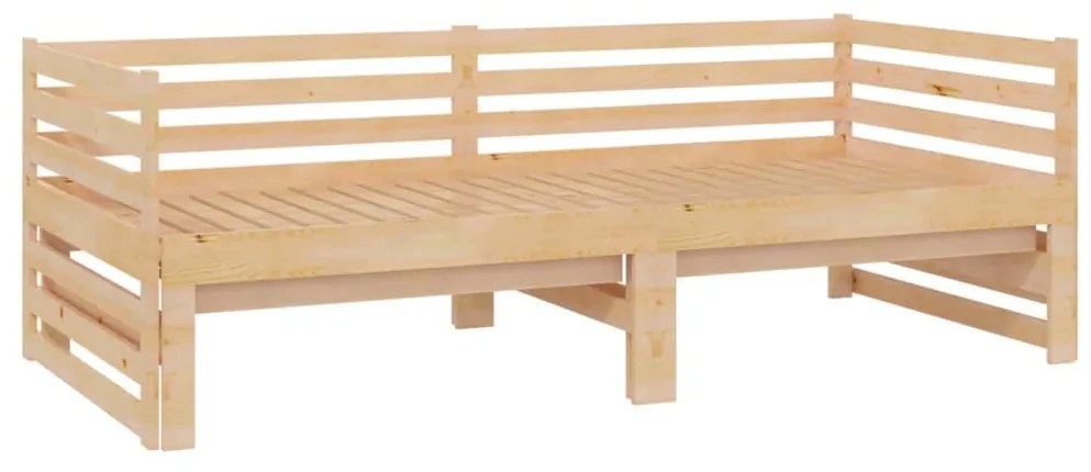 Sofá-cama de puxar 2x(90x200) cm pinho maciço