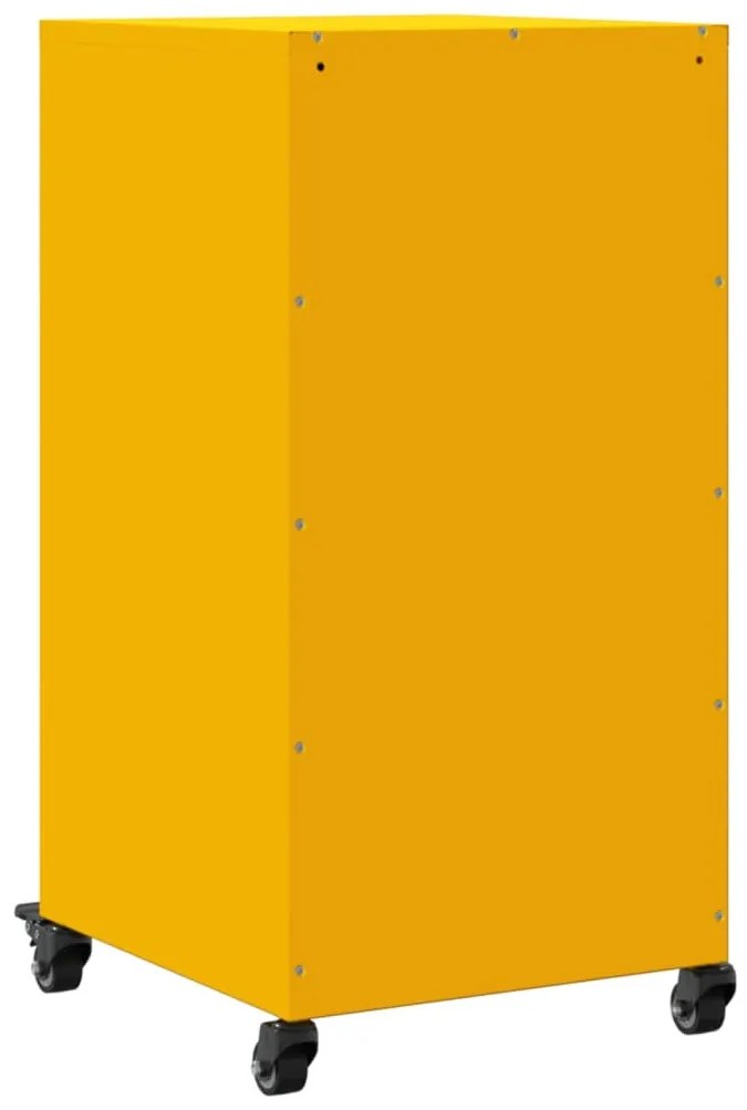 Aparador 36x39x72 cm aço amarelo mostarda