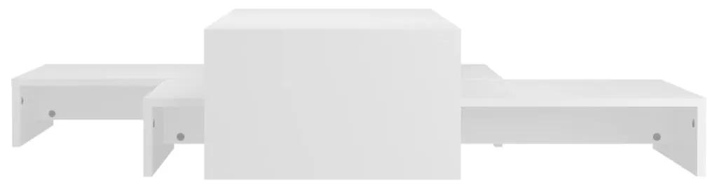 Conj. mesas de centro 100x100x26,5 cm cm contraplacado branco