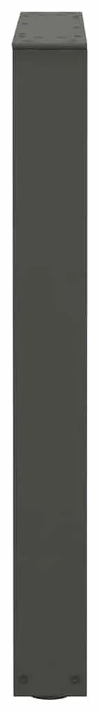 Pés para mesa de jantar em V, 2 peças, antracite, 60x(72-73,3) cm, aço
