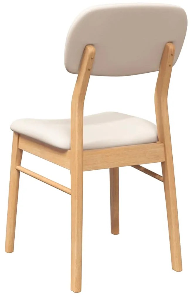 Cadeiras de jantar com almofadões 2 pcs madeira maciça natural