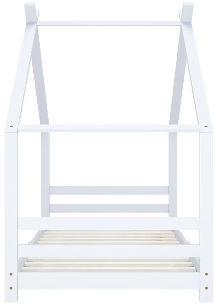 Estrutura de cama para crianças 90x200 cm pinho maciço branco