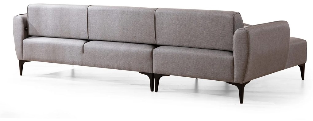 Sofá de Canto Belissimo – Cinzento – 140 x 270 cm