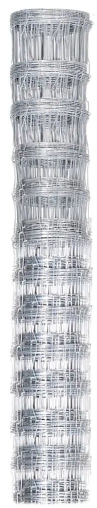 Cerca de jardim 50x1,25 m aço galvanizado prateado
