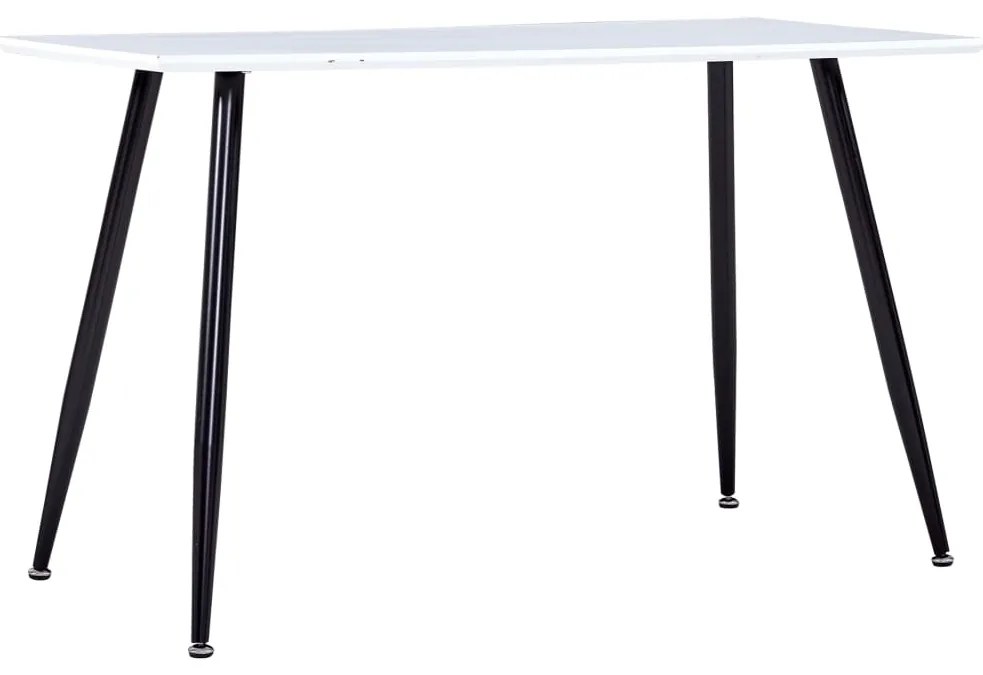 248301 vidaXL Mesa de jantar 120x60x74 cm MDF branco e preto