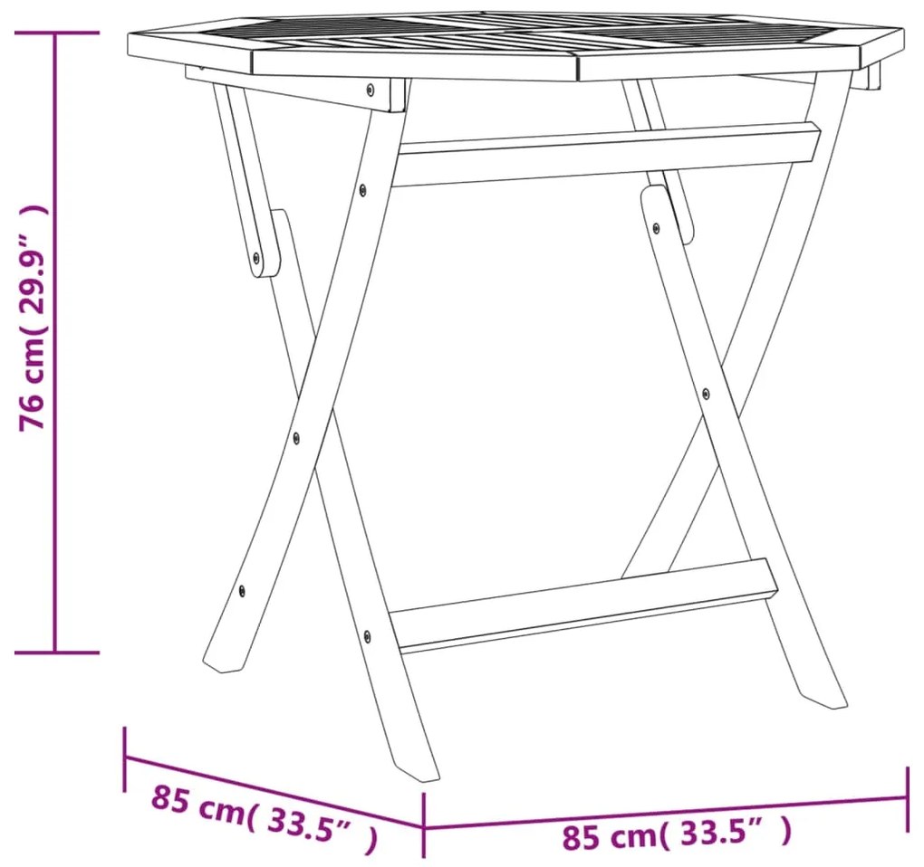5 pcs conjunto de jantar p/ jardim madeira de teca maciça