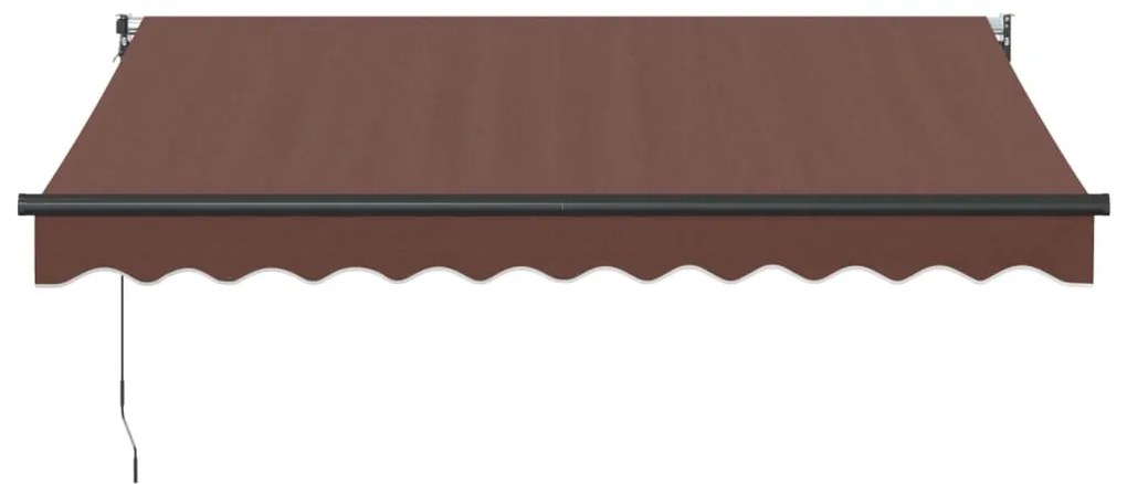 Toldo retrátil manual 300x250 cm castanho